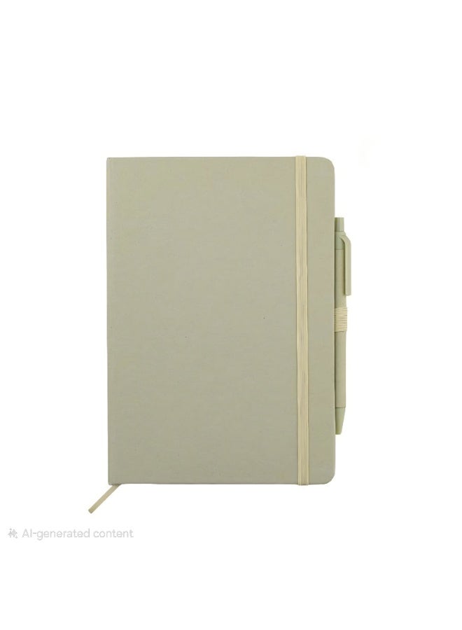 دفتر ملاحظات وقلم بغلاف مقوى مقاس A5 - Image 1